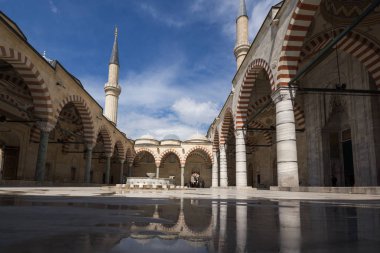 Edirne, Türkiye - 26 Mayıs 2018: Uc Serefeli Camii Edirne şehri, Doğu Trakya, Türkiye'nin Merkez Camii