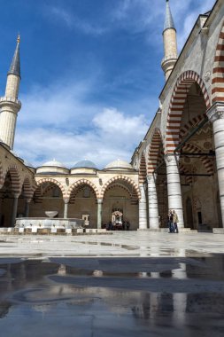Edirne, Türkiye - 26 Mayıs 2018: Uc Serefeli Camii Edirne şehri, Doğu Trakya, Türkiye'nin Merkez Camii