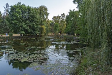 Sofia, Bulgaristan-17 Eylül 2017: Peyzaj Park Vrana - Sofya, Bulgaristan şehirde eski Kraliyet Sarayı çevresinde