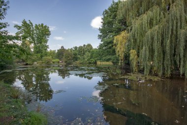 Sofia, Bulgaristan-17 Eylül 2017: Peyzaj Park Vrana - Sofya, Bulgaristan şehirde eski Kraliyet Sarayı çevresinde