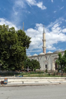 Edirne, Türkiye - 26 Mayıs 2018: Dışında görüntülemek Uc Serefeli Camii'nin Camii Edirne şehri, Doğu Trakya, Türkiye Merkezi