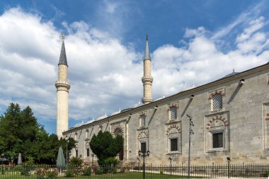Edirne, Türkiye - 26 Mayıs 2018: Dışında görüntülemek Uc Serefeli Camii'nin Camii Edirne şehri, Doğu Trakya, Türkiye Merkezi