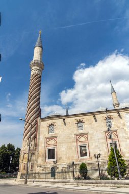Edirne, Türkiye - 26 Mayıs 2018: Dışında görüntülemek Uc Serefeli Camii'nin Camii Edirne şehri, Doğu Trakya, Türkiye Merkezi