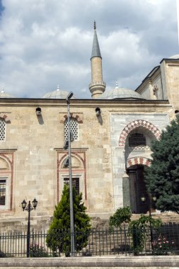 Edirne, Türkiye - 26 Mayıs 2018: Dışında görüntülemek Uc Serefeli Camii'nin Camii Edirne şehri, Doğu Trakya, Türkiye Merkezi