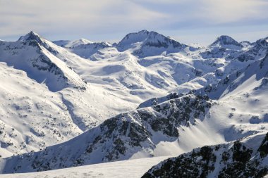 Kış manzara Pirin Dağı, karla kaplı tepeler ile Todorka tepe, Bulgaristan görüntülemek