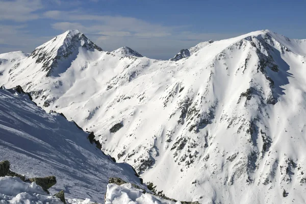 Winterlandschaft Mit Schneebedeckten Hügeln Pirin Gebirge Blick Vom Todorka Gipfel — Stockfoto