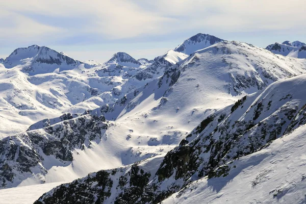Winterlandschaft Mit Schneebedeckten Hügeln Pirin Gebirge Blick Vom Todorka Gipfel — Stockfoto