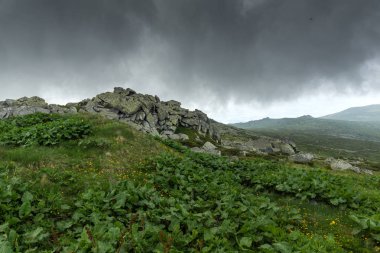 Cherni Vrah tepe, Sofya şehir bölge, Bulgaristan üzerinden Vitosha Dağı manzarası