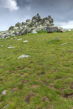 Cherni Vrah tepe, Sofya şehir bölge, Bulgaristan üzerinden Vitosha Dağı manzarası