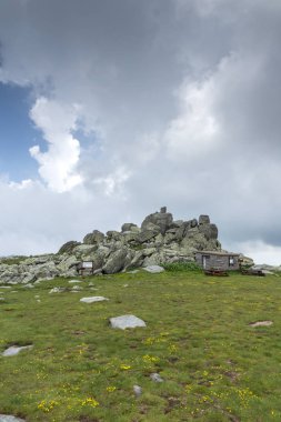 Cherni Vrah tepe, Sofya şehir bölge, Bulgaristan üzerinden Vitosha Dağı manzarası