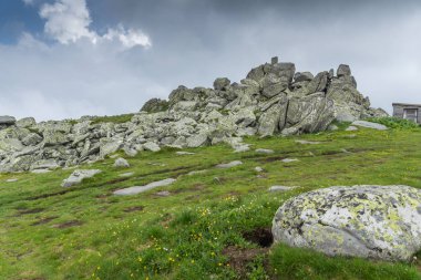 Cherni Vrah tepe, Sofya şehir bölge, Bulgaristan üzerinden Vitosha Dağı manzarası