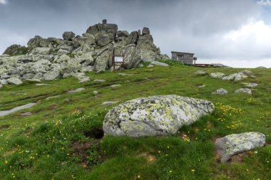 Cherni Vrah tepe, Sofya şehir bölge, Bulgaristan üzerinden Vitosha Dağı manzarası