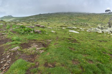 Cherni Vrah tepe, Sofya şehir bölge, Bulgaristan üzerinden Vitosha Dağı manzarası