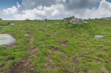 Cherni Vrah tepe, Sofya şehir bölge, Bulgaristan üzerinden Vitosha Dağı manzarası