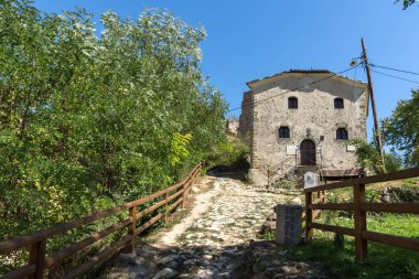 Melnik, Bulgaristan - 7 Eylül 2017: Eski kilisede kasaba, Melnik, bölge Yukarı Cuma, Bulgaristan