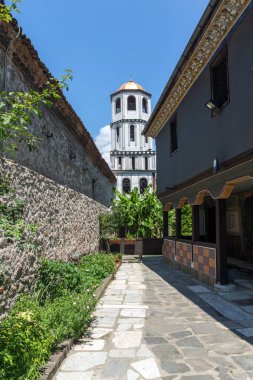 Plovdiv, Bulgaristan - 5 Temmuz 2018: St Constantine ve St. Elena Kilisesi eski şehir Plovdiv, Bulgaristan Bulgar canlanma dönemi