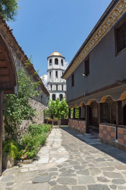 Plovdiv, Bulgaristan - 5 Temmuz 2018: St Constantine ve St. Elena Kilisesi eski şehir Plovdiv, Bulgaristan Bulgar canlanma dönemi