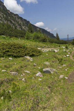 Malyovitsa zirvesi, Rila Dağı, Bulgaristan 'ın yürüyüş parkurundan manzara