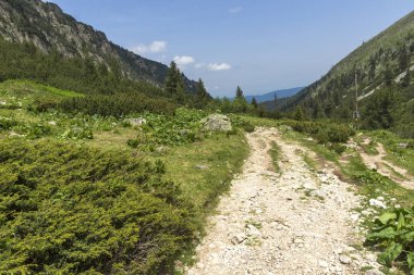 Malyovitsa zirvesi, Rila Dağı, Bulgaristan 'ın yürüyüş parkurundan manzara