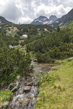 Yaz peyzaj Malyovitsa tepe ve Malyoviska Nehri, Rila Dağı, Bulgaristan