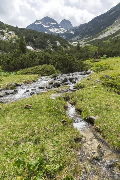 Yaz peyzaj Malyovitsa tepe ve Malyoviska Nehri, Rila Dağı, Bulgaristan