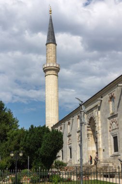 Edirne, Türkiye - 26 Mayıs 2018: Uc Serefeli Camii Edirne şehri, Doğu Trakya, Türkiye'nin Merkez Camii