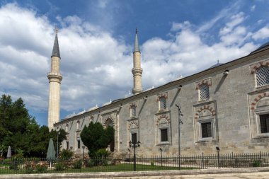 Edirne, Türkiye - 26 Mayıs 2018: Uc Serefeli Camii Edirne şehri, Doğu Trakya, Türkiye'nin Merkez Camii