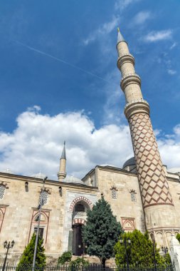 Edirne, Türkiye - 26 Mayıs 2018: Uc Serefeli Camii Edirne şehri, Doğu Trakya, Türkiye'nin Merkez Camii