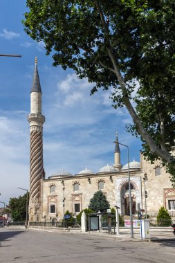 Edirne, Türkiye - 26 Mayıs 2018: Uc Serefeli Camii Edirne şehri, Doğu Trakya, Türkiye'nin Merkez Camii