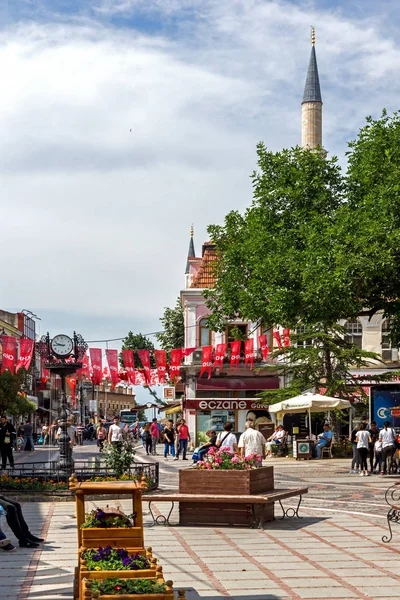 Edirne Turquía Mayo 2018 Calle Peatonal Comercial Centro Ciudad Edirne —  Fotos de Stock
