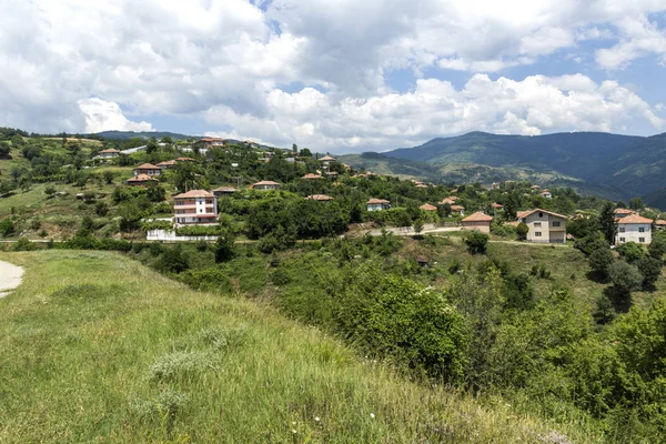 Panorama Com Aldeia Gega Ograzhden Mountain Região Blagoevgrad Bulgária — Fotografia de Stock