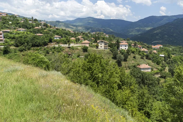 Panorama Com Aldeia Gega Ograzhden Mountain Região Blagoevgrad Bulgária — Fotografia de Stock