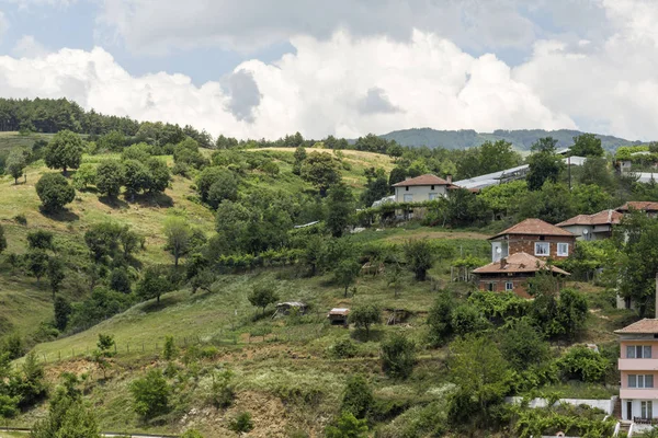 Панорама Села Гега Ograzhden Горою Благоєвград Область Болгарія — стокове фото