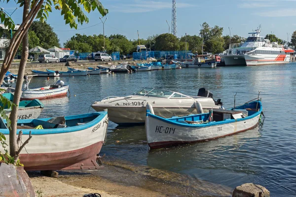 Nessebar Bulgaria Agosto 2018 Vista Panorámica Del Puerto Casco Antiguo — Foto de Stock