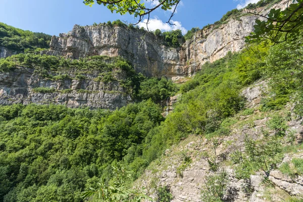 Landscape with Waterfall Skaklya near villages of Zasele and Bov at Vazov trail, Balkan Mountains, Bulgaria