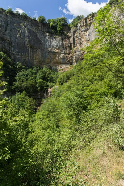 Landscape with Waterfall Skaklya near villages of Zasele and Bov at Vazov trail, Balkan Mountains, Bulgaria