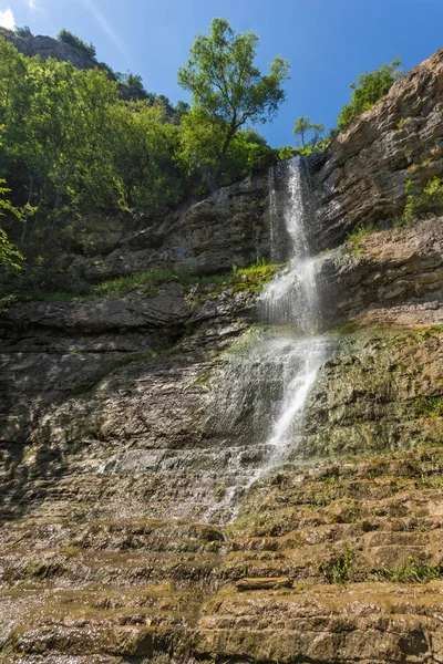 Landscape with Waterfall Skaklya near villages of Zasele and Bov at Vazov trail, Balkan Mountains, Bulgaria