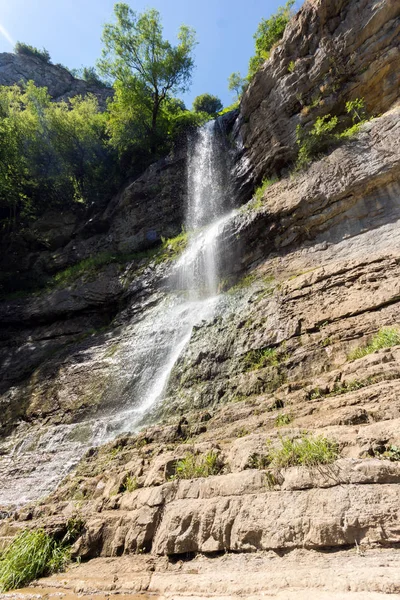 Landscape with Waterfall Skaklya near villages of Zasele and Bov at Vazov trail, Balkan Mountains, Bulgaria