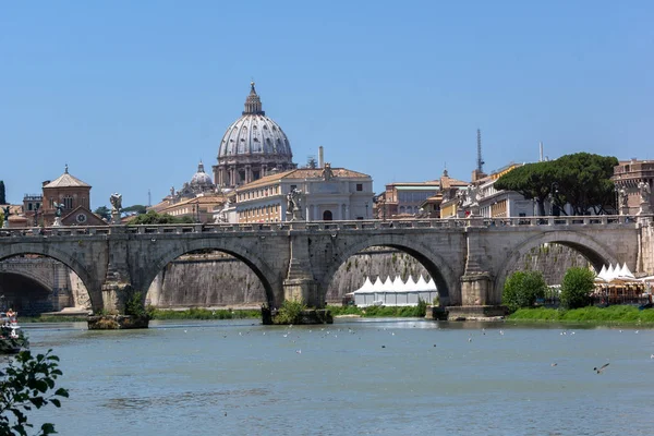 Roma Italia Junio 2017 Increíble Vista Del Vaticano Río Tíber — Foto de Stock