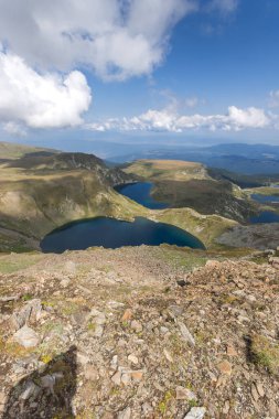 Yaz görünümü böbrek ve göz göller, Rila Dağı, yedi Rila göller, Bulgaristan