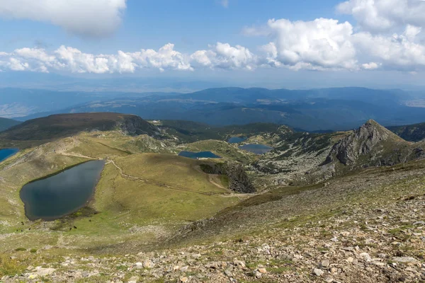 Pemandangan Musim Panas Dari Tear Eye Lake Rila Mountain Seven — Stok Foto