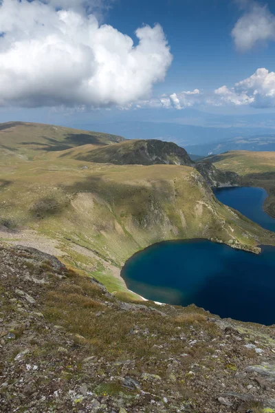 Vista Estiva Del Reno Dei Laghi Eye Montagna Rila Sette — Foto Stock