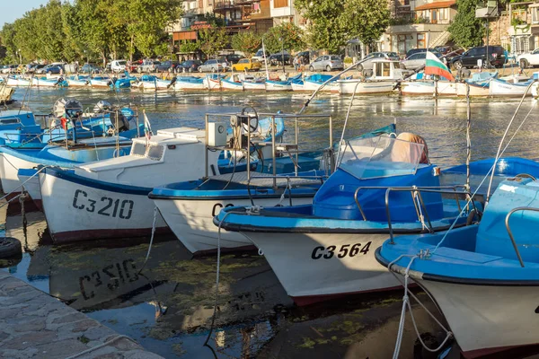 Σωζόπολη Βουλγαρία Αυγούστου 2018 Βάρκα Στο Λιμάνι Της Σωζόπολης Περιφέρεια — Φωτογραφία Αρχείου