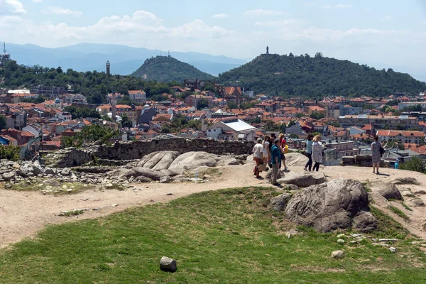Plovdiv Bulgária Július 2018 Panorámás Kilátás Város Plovdiv Nebet Tepe — Stock Fotó