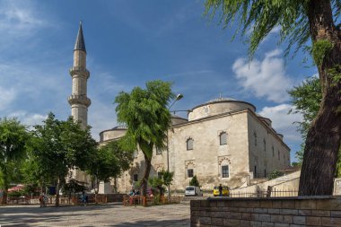 Edirne, Türkiye - 26 Mayıs 2018: Eski Camii Camii Edirne şehri, Doğu Trakya, Türkiye'nin merkezi