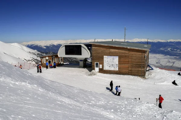 Bansko Bulgaristan Şubat 2012 Bansko Resort Pirin Dağı Bulgaristan Ski — Stok fotoğraf