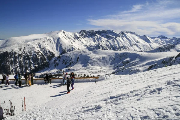 Bansko Bulgarien Februari 2012 Vinterlandskap Med Skidområdet Resort Bansko Berget — Stockfoto