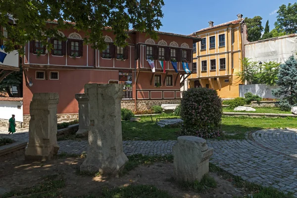 Plovdiv Bulgarije Juli 2018 Negentiende Eeuwse Huizen Architectonische Historische Behouden — Stockfoto