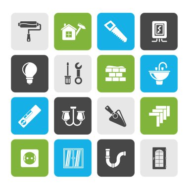 Ev onarım ve yenileme simgeler - vektör Icon set