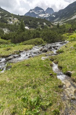 Yaz peyzaj Malyovitsa tepe ve Malyoviska Nehri, Rila Dağı, Bulgaristan